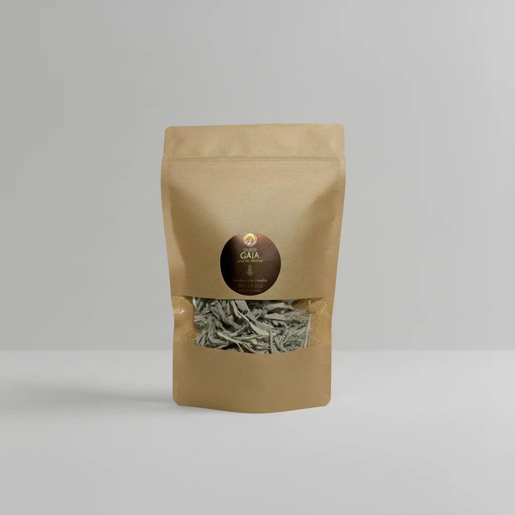 Beli žajbelj kadilo v vejicah